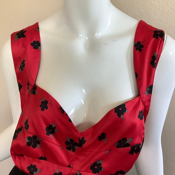 Torrid Red and Black Midi Dress - Picture 5 of 9